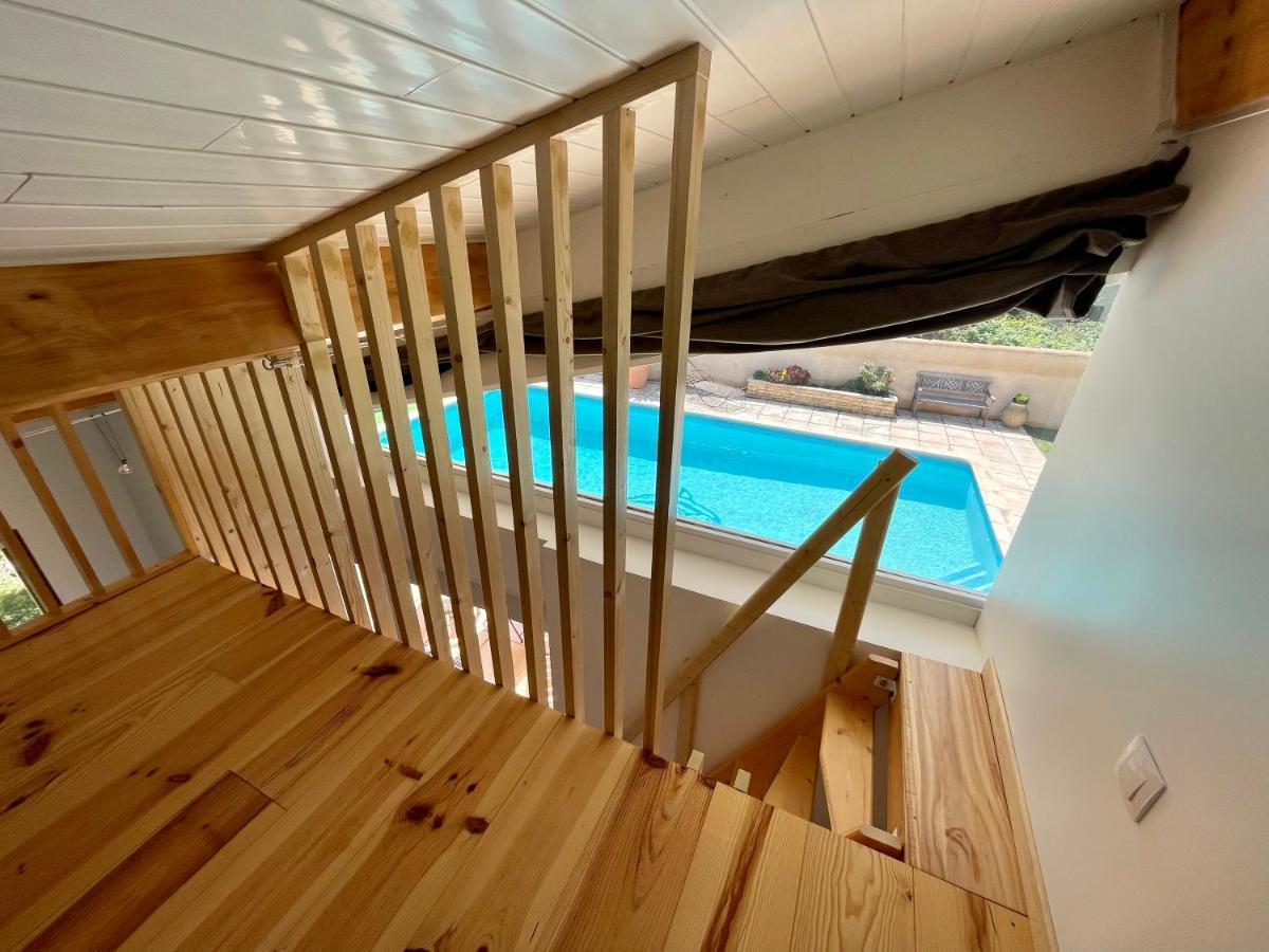 Annexe Des Pins - Studio Gite Avec Piscine & Climatisation Villeneuve-lès-Béziers Exterior foto